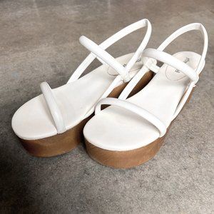 Jeffrey Campbell wooden platform strappy sandal